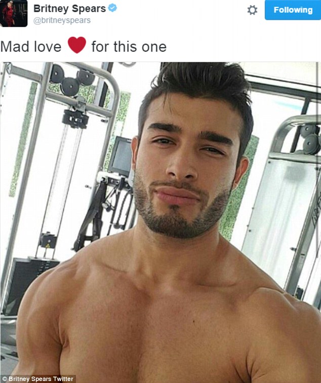 Britney Spears tweets steamy Shirtless Photo of rumoured Boyfriend Sam Asghari