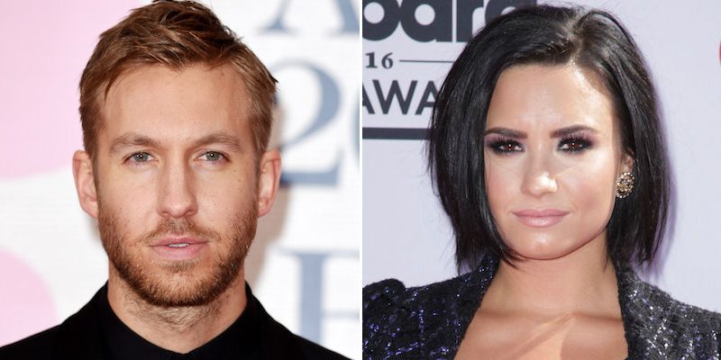 Calvin Harris Flirts with Demi Lovato