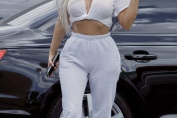 Kim Kardashian proudly showcases toned tummy in tiny White Top as she steps out in Los Angeles