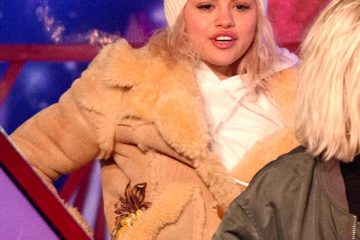 Selena Gomez looks cosy in faux-fur jacket as she enjoys a night out at Winter Wonderland with friends in London