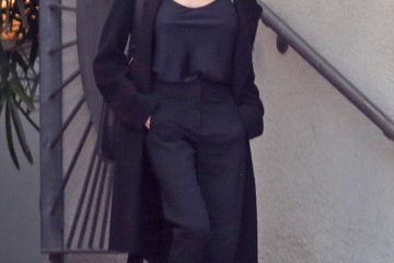 Angelina Jolie wears head to toe black in LA