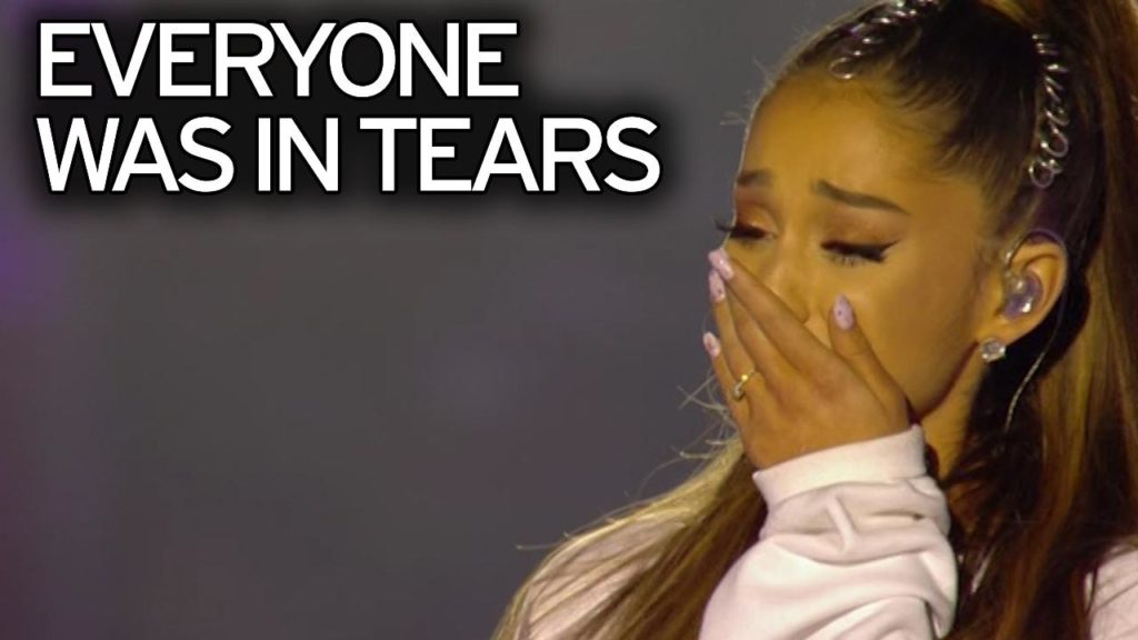 Ariana Grande BREAKS DOWN Sobbing about Manchester Bombing