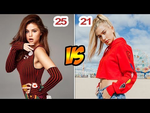 Selena Gomez VS Hailey Baldwin Transformation from 1 to 25 Years Old