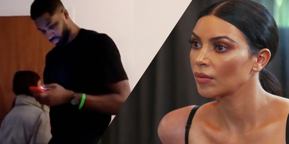 Kim Kardashian and Tristan Thompson come Face to Face in Khloe’s Delivery Room