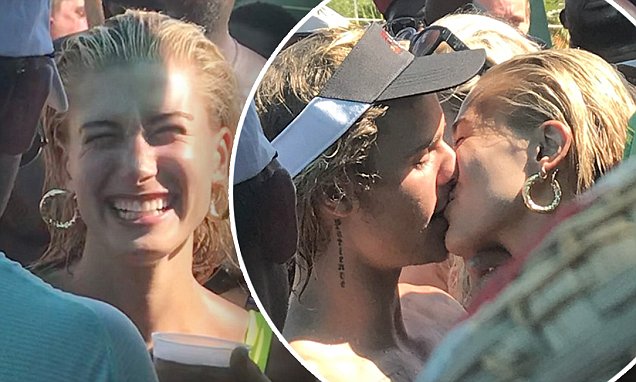 Justin Bieber Hailey Baldwin make out at Lunch!