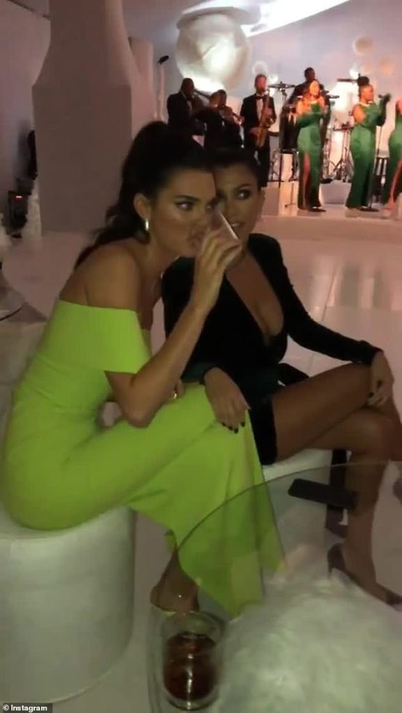 Kendall Jenner commands attention in neon Green Dress for Kardashian Christmas Eve party