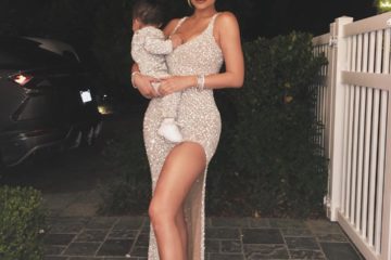 Kylie Jenner and daughter Stormi match in silver for annual Kardashian Christmas Eve bash