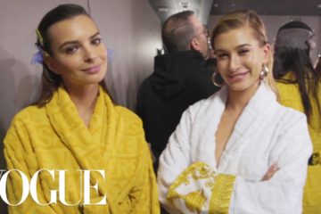 Hailey Baldwin, Gigi Hadid & Emily Ratajkowski Backstage at Versace’s Show