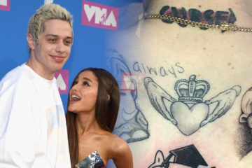 Pete Davidson covers up Ariana Grande Tattoo with the word ‘Cursed’!