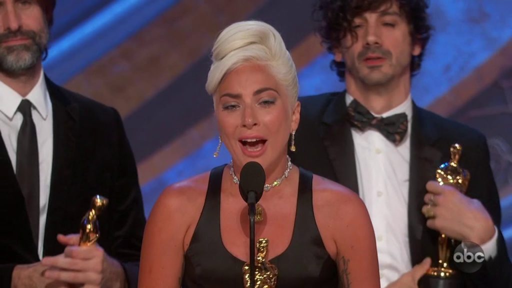 ‘A Star is Born’ accepts the Oscar for Music (Original Song)