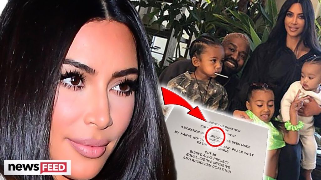 Kim Kardashian gets  MILLION Donation to her Fave Charities from Kanye & Kids!