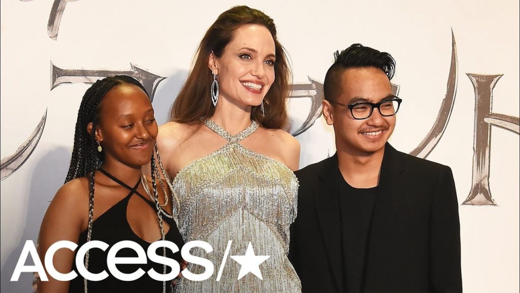 Angelina Jolie Shimmers at ‘Maleficent 2’ Premiere while reuniting with Son Maddox